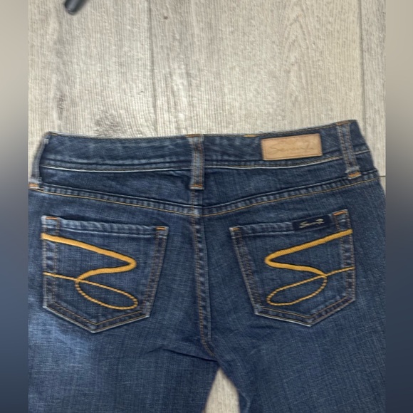 Seven7 Flare Jeans in Dark Blue size 24 - Picture 3 of 4